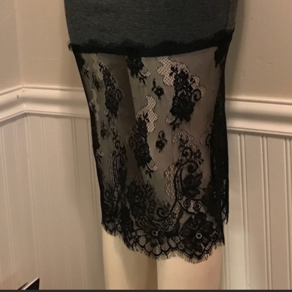 Gray with black lace skirt. B071 - Picture 6 of 8